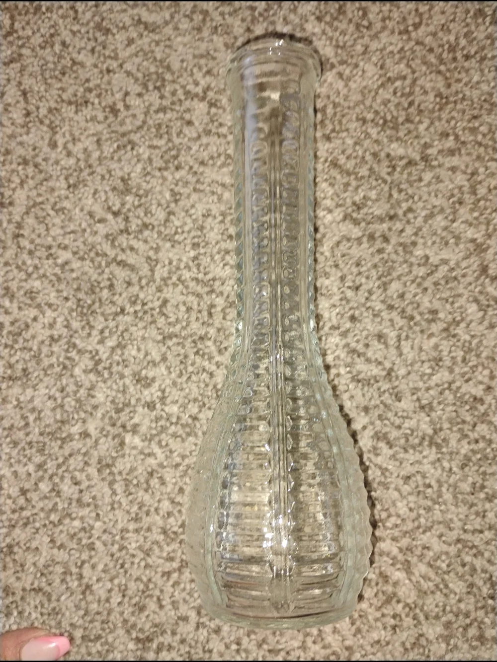Clear Glass Textured Bud Vase - Home Accents